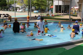 水泳教室最終日