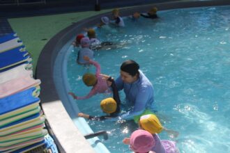 水泳教室最終日